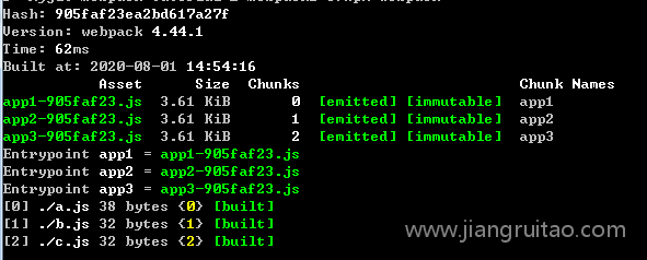 hash、chunkhash和contenthash，hash相同 Webpack教程 姜瑞涛的官方网站