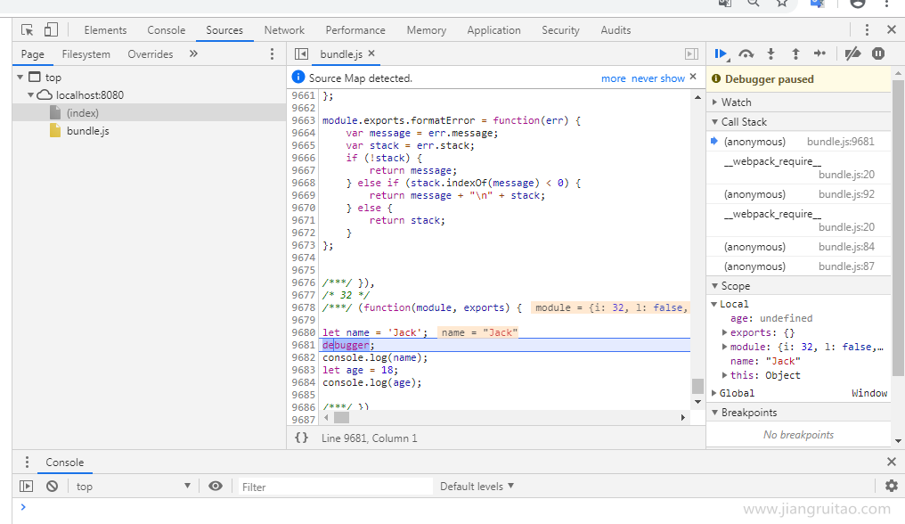 Webpack source map Webpack教程 姜瑞涛的官方网站